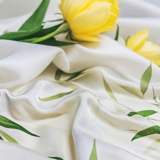 Polyester crêpe-rayon/viscose-serie stof
